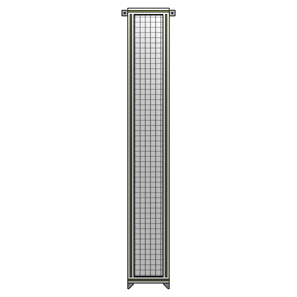 A4-2135-0300-0150-TYMZK SINGLE PANEL-NO LEGS WITH TIE PLATES AND ANGLE 2135MM X 300MM  1" MESH, AS A KIT