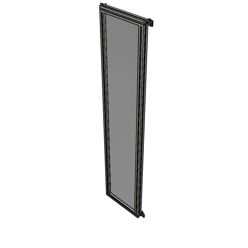 A4-2135-0450-0150-HYPZA SINGLE PANEL-NO LEGS WITH HINGES 2135MM X 450MM  1/4" POLYCARBONATE, ASSEMBLED