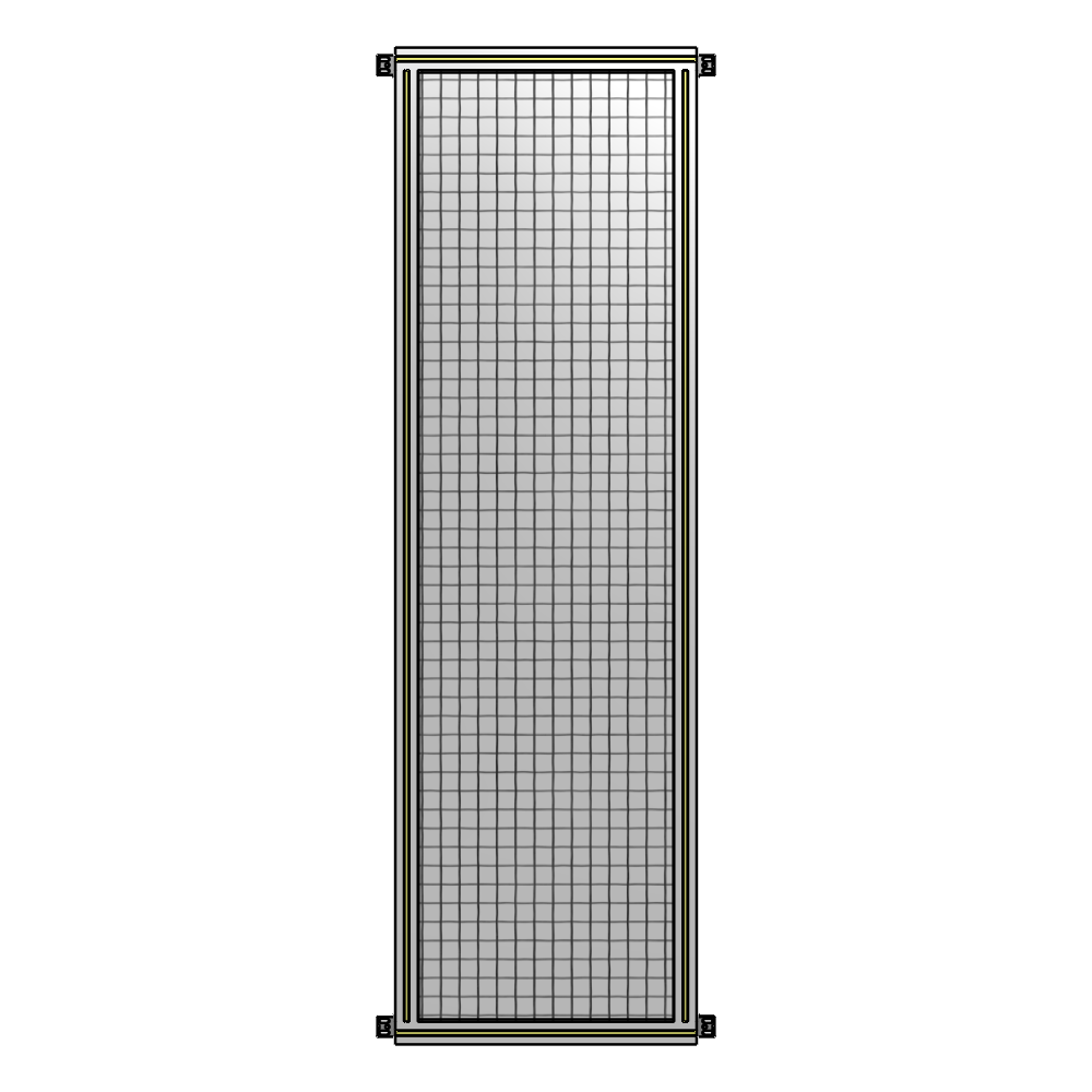 A4-2135-0600-0150-HYMZK SINGLE PANEL-NO LEGS WITH HINGES 2135MM X 600MM  1" MESH, AS A KIT