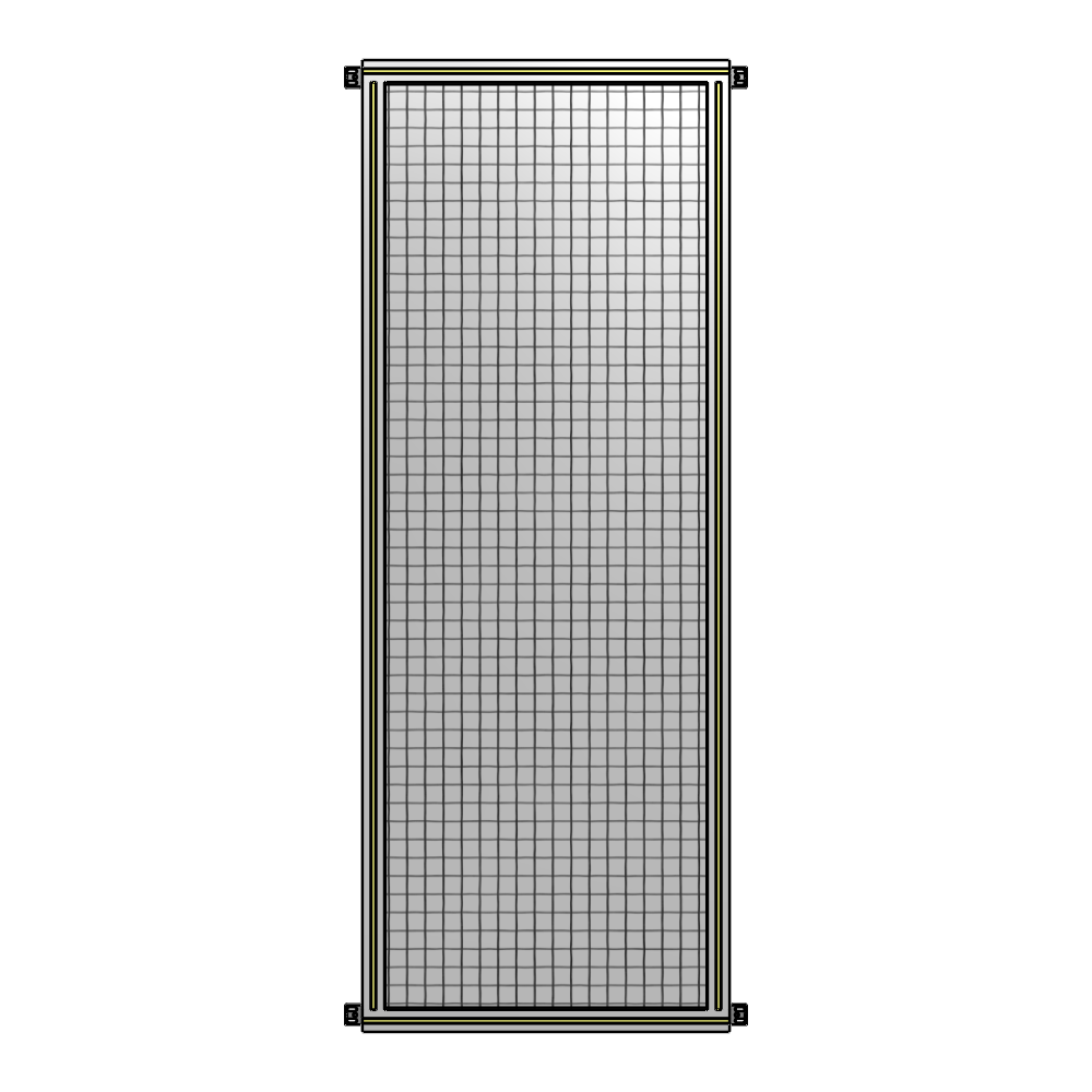 A4-2135-0750-0150-HYMZK SINGLE PANEL-NO LEGS WITH HINGES 2135MM X 750MM  1" MESH, AS A KIT