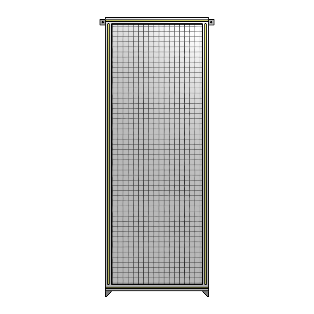 A4-2135-0750-0150-TYMZK SINGLE PANEL-NO LEGS WITH TIE PLATES AND ANGLE 2135MM X 750MM  1" MESH, AS A KIT
