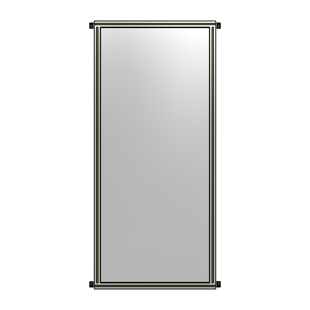 A4-2135-0900-0150-HYPZK SINGLE PANEL-NO LEGS WITH HINGES 2135MM X 900MM  1/4" POLYCARBONATE, AS A KIT