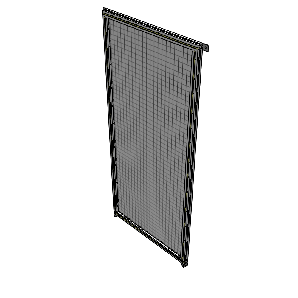 A4-2135-0900-0150-TYMZA SINGLE PANEL-NO LEGS WITH TIE PLATES AND ANGLE 2135MM X 900MM  1" MESH, FULLY ASSEMBLED