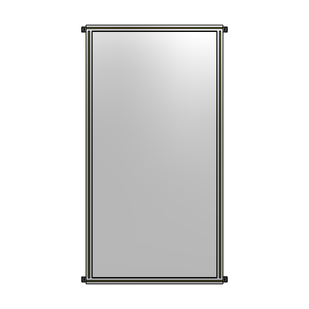 A4-2135-1050-0150-HYPZK SINGLE PANEL-NO LEGS WITH HINGES 2135MM X 1050MM  1/4" POLYCARBONATE, AS A KIT