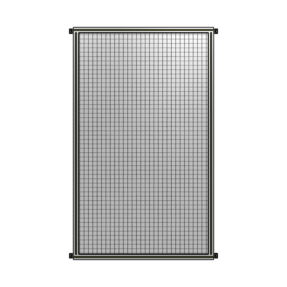 A4-2135-1200-0150-HYMZA SINGLE PANEL-NO LEGS WITH HINGES 2135MM X 1200MM  1" MESH, FULLY ASSEMBLED
