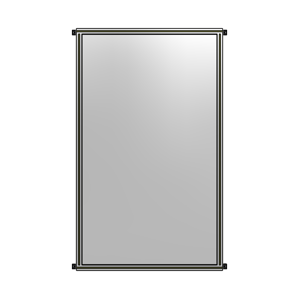 A4-2135-1200-0150-HYPZK SINGLE PANEL-NO LEGS WITH HINGES 2135MM X 1200MM  1/4" POLYCARBONATE, AS A KIT