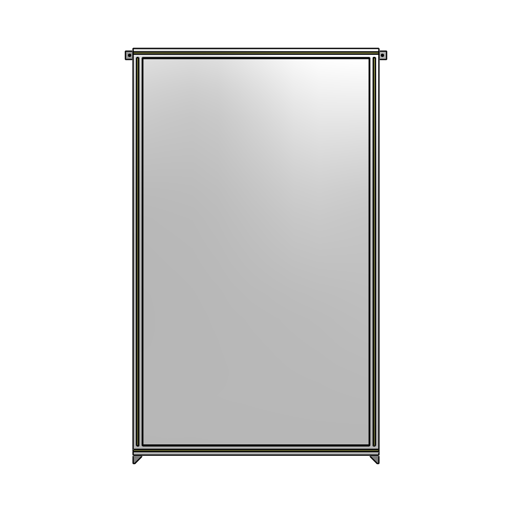 A4-2135-1200-0150-TYPZK SINGLE PANEL-NO LEGS WITH TIE PLATES AND ANGLE 2135MM X 1200MM  1/4" POLYCARBONATE, AS A KIT