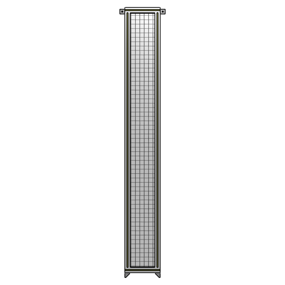 A4-2400-0300-0150-TYMZK SINGLE PANEL-NO LEGS WITH TIE PLATES AND ANGLE 2400MM X 300MM  1" MESH, AS A KIT