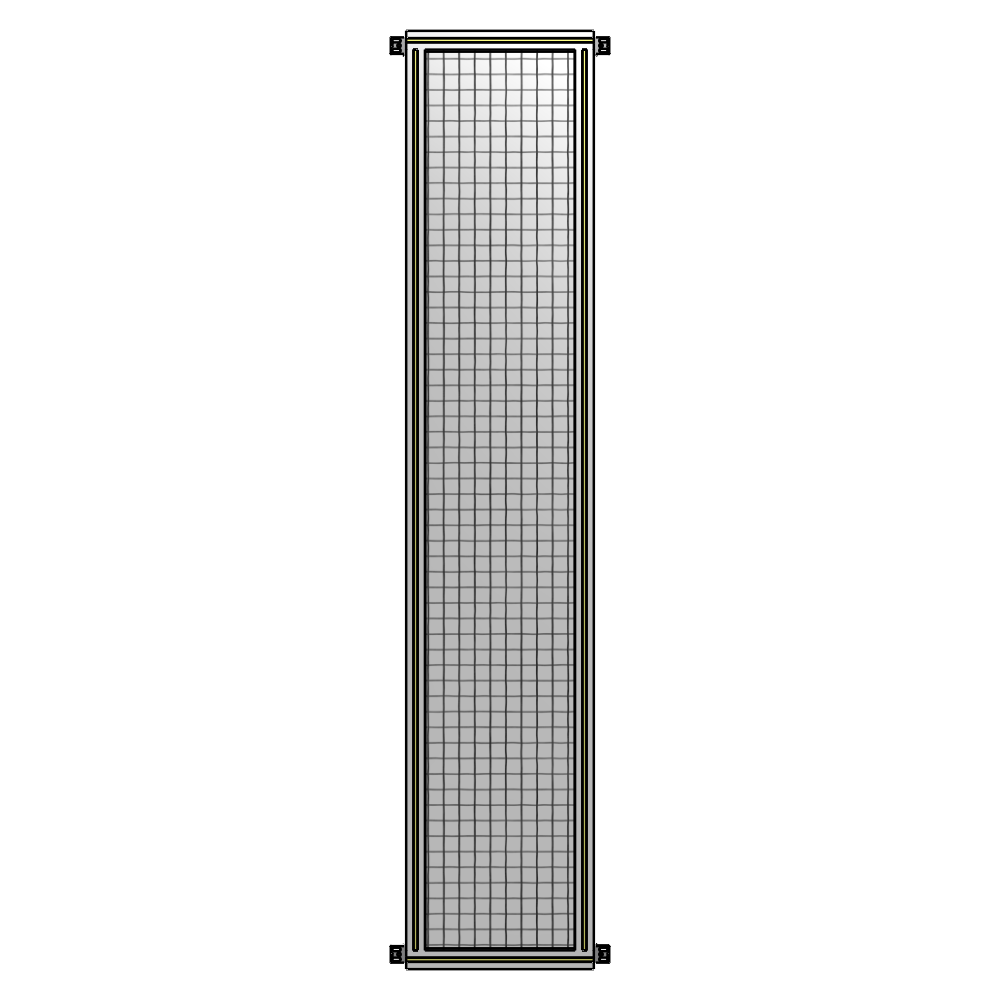A4-2400-0450-0150-HYMZA SINGLE PANEL-NO LEGS WITH HINGES 2400MM X 450MM  1" MESH, FULLY ASSEMBLED