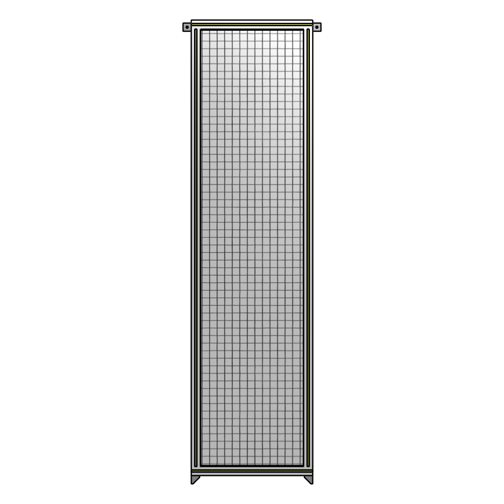 A4-2400-0600-0150-TYMZA SINGLE PANEL-NO LEGS WITH TIE PLATES AND ANGLE 2400MM X 600MM  1" MESH, FULLY ASSEMBLED