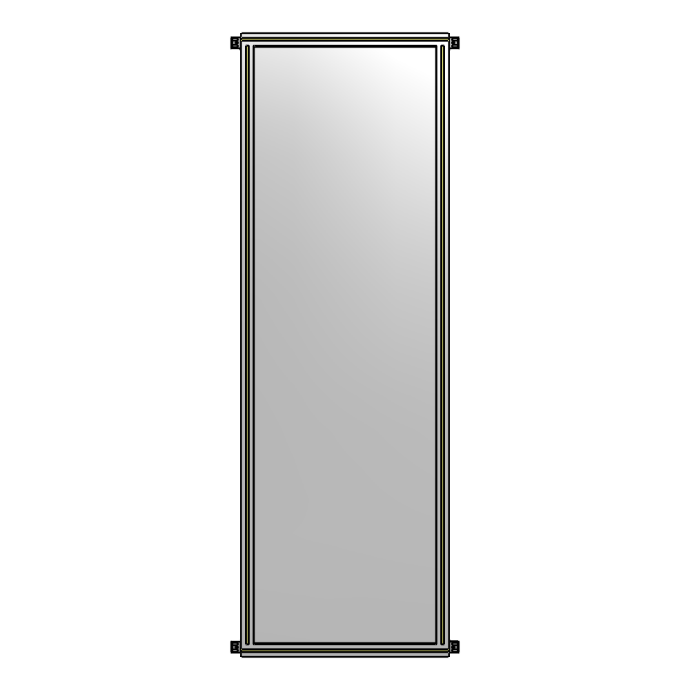 A4-2400-0750-0150-HYPZK SINGLE PANEL-NO LEGS WITH HINGES 2400MM X 750MM  1/4" POLYCARBONATE, AS A KIT