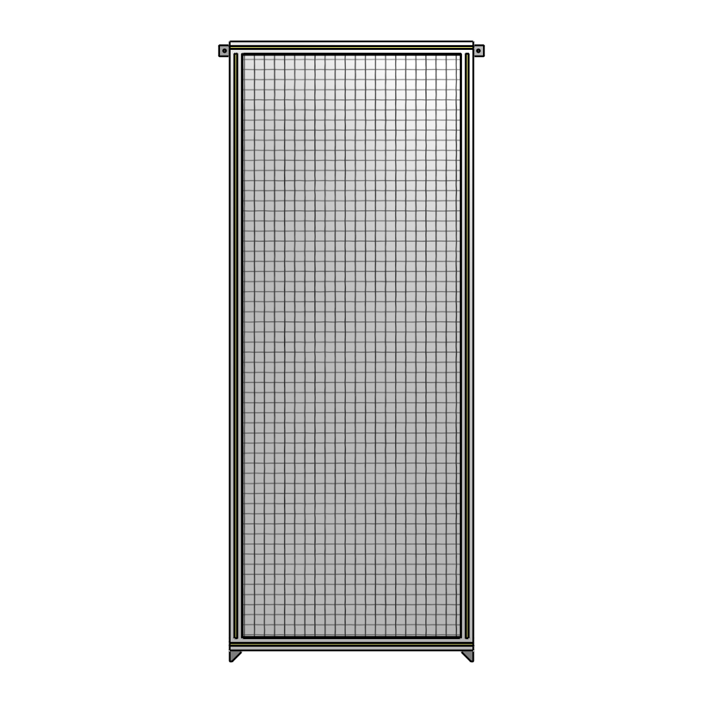 A4-2400-0900-0150-TYMZA SINGLE PANEL-NO LEGS WITH TIE PLATES AND ANGLE 2400MM X 900MM  1" MESH, FULLY ASSEMBLED