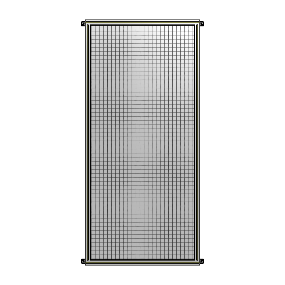 A4-2400-1050-0150-HYMZA SINGLE PANEL-NO LEGS WITH HINGES 2400MM X 1050MM  1" MESH, FULLY ASSEMBLED