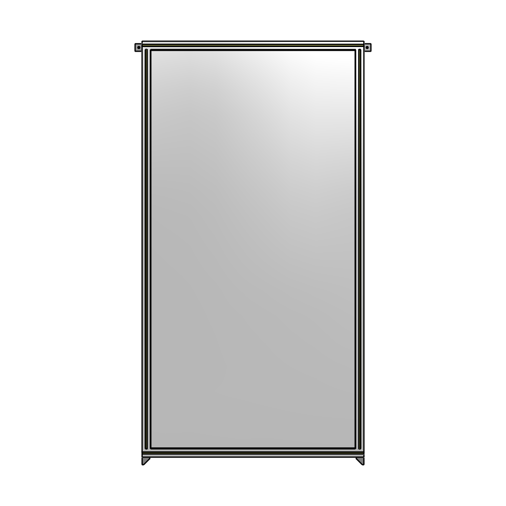 A4-2400-1200-0150-TYPZK SINGLE PANEL-NO LEGS WITH TIE PLATES AND ANGLE 2400MM X 1200MM  1/4" POLYCARBONATE, AS A KIT