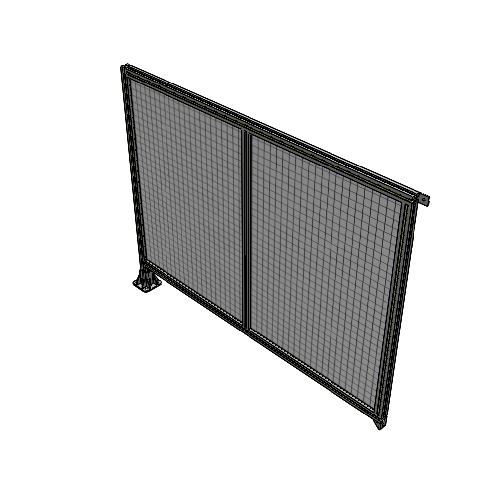B1-1400-1800-0150-TYMFA DOUBLE PANEL-LEG ON LEFT, TIE PLATE AND ANGLE ON RIGHT 1400MM X 1800MM  1" MESH, FULLY ASSEMBLED