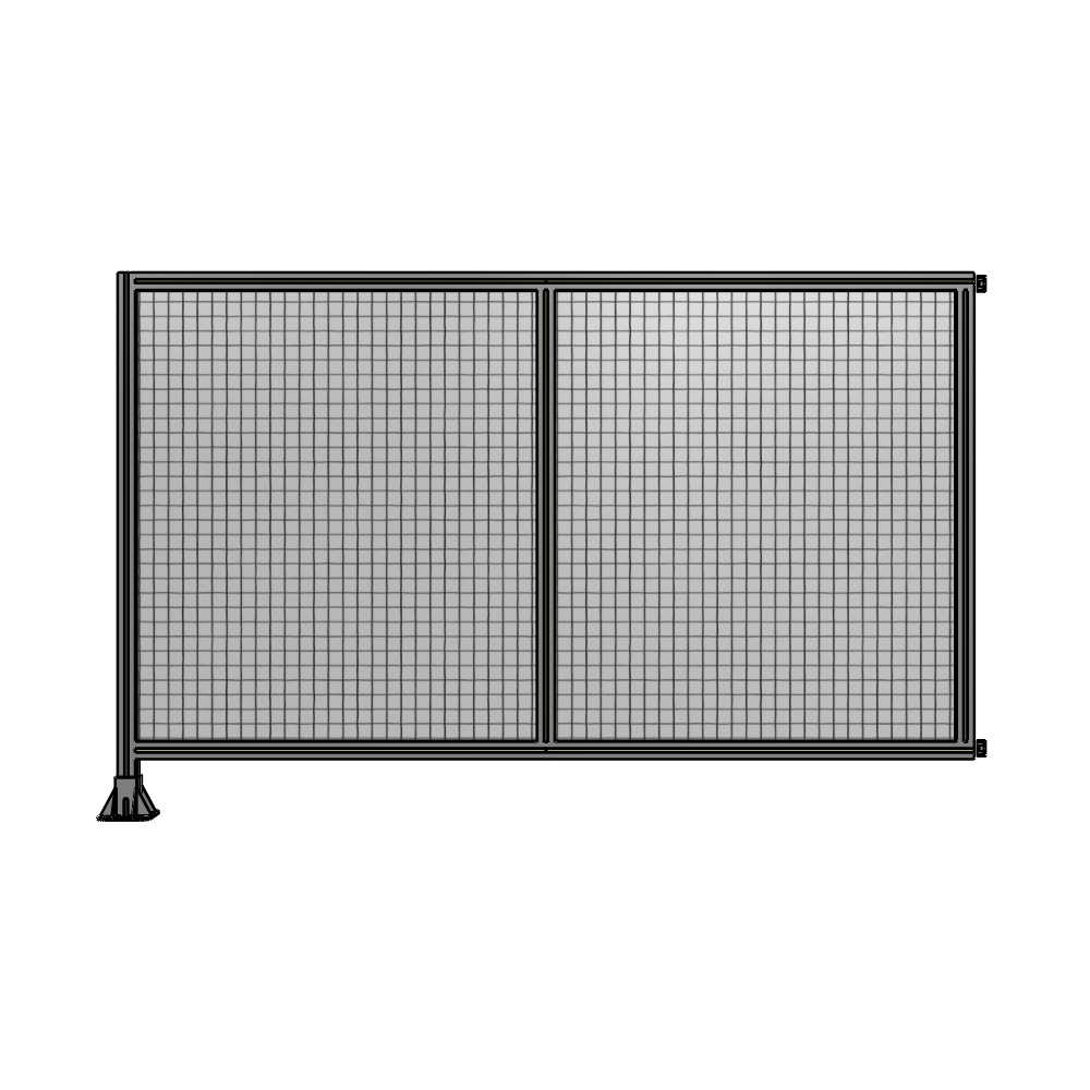 B1-1400-2200-0150-HYMFA DOUBLE PANEL-LEG ON LEFT, HINGE ON RIGHT 1400MM X 2200MM  1" MESH, FULLY ASSEMBLED