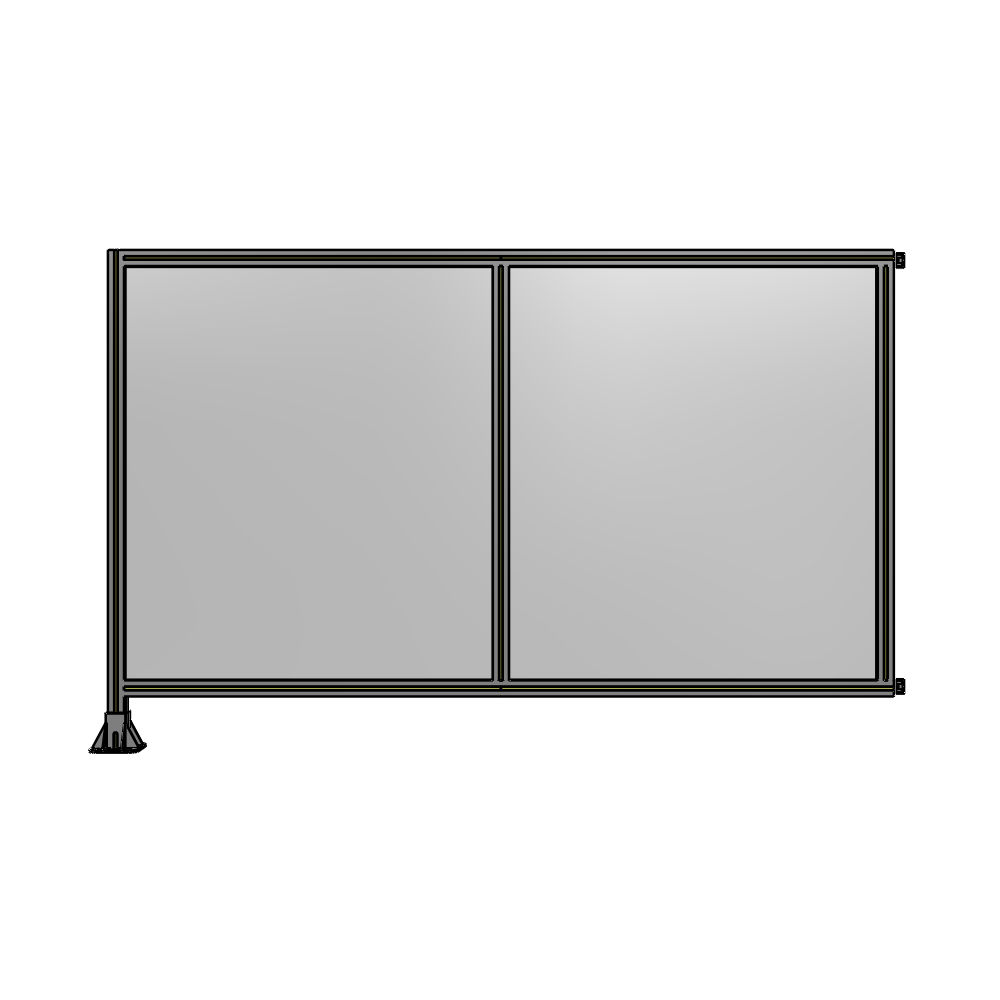 B1-1400-2200-0150-HYPFK DOUBLE PANEL-LEG ON LEFT, HINGE ON RIGHT 1400MM X 2200MM  1/4" POLYCARBONATE, AS A KIT