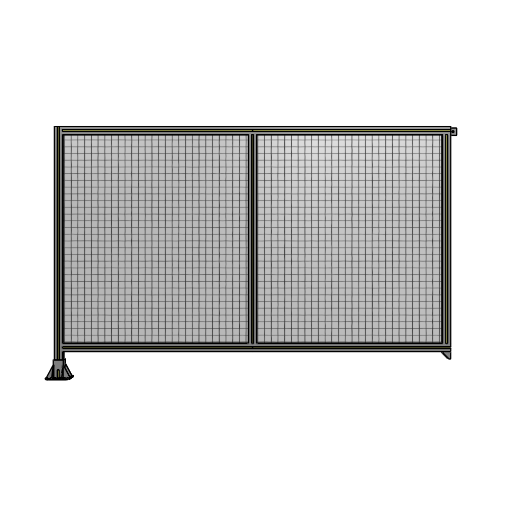 B1-1400-2200-0150-TYMFA DOUBLE PANEL-LEG ON LEFT, TIE PLATE AND ANGLE ON RIGHT 1400MM X 2200MM  1" MESH, FULLY ASSEMBLED