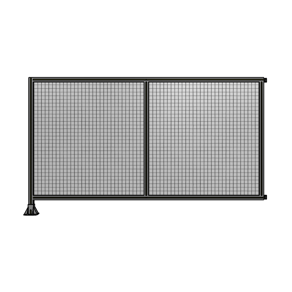 B1-1400-2400-0150-HYMFK DOUBLE PANEL-LEG ON LEFT, HINGE ON RIGHT 1400MM X 2400MM  1" MESH, FULLY ASSEMBLED