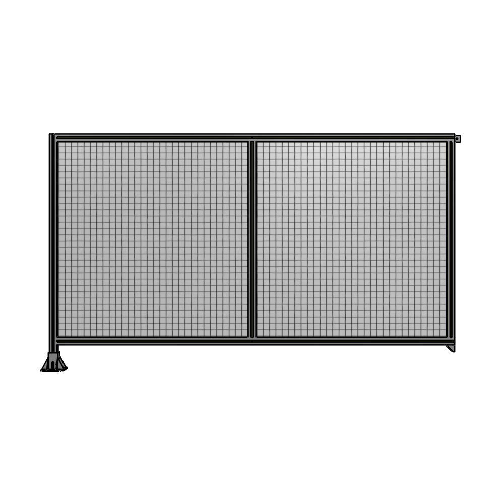 B1-1400-2400-0150-TYMFK DOUBLE PANEL-LEG ON LEFT, TIE PLATE AND ANGLE ON RIGHT 1400MM X 2400MM  1" MESH, FULLY ASSEMBLED