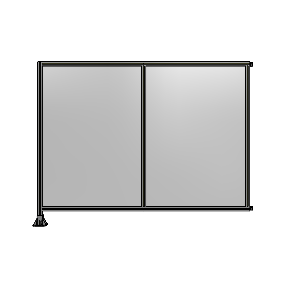 B1-1700-2200-0150-HYPFK DOUBLE PANEL-LEG ON LEFT, HINGE ON RIGHT 1700MM X 2200MM  1/4" POLYCARBONATE, AS A KIT