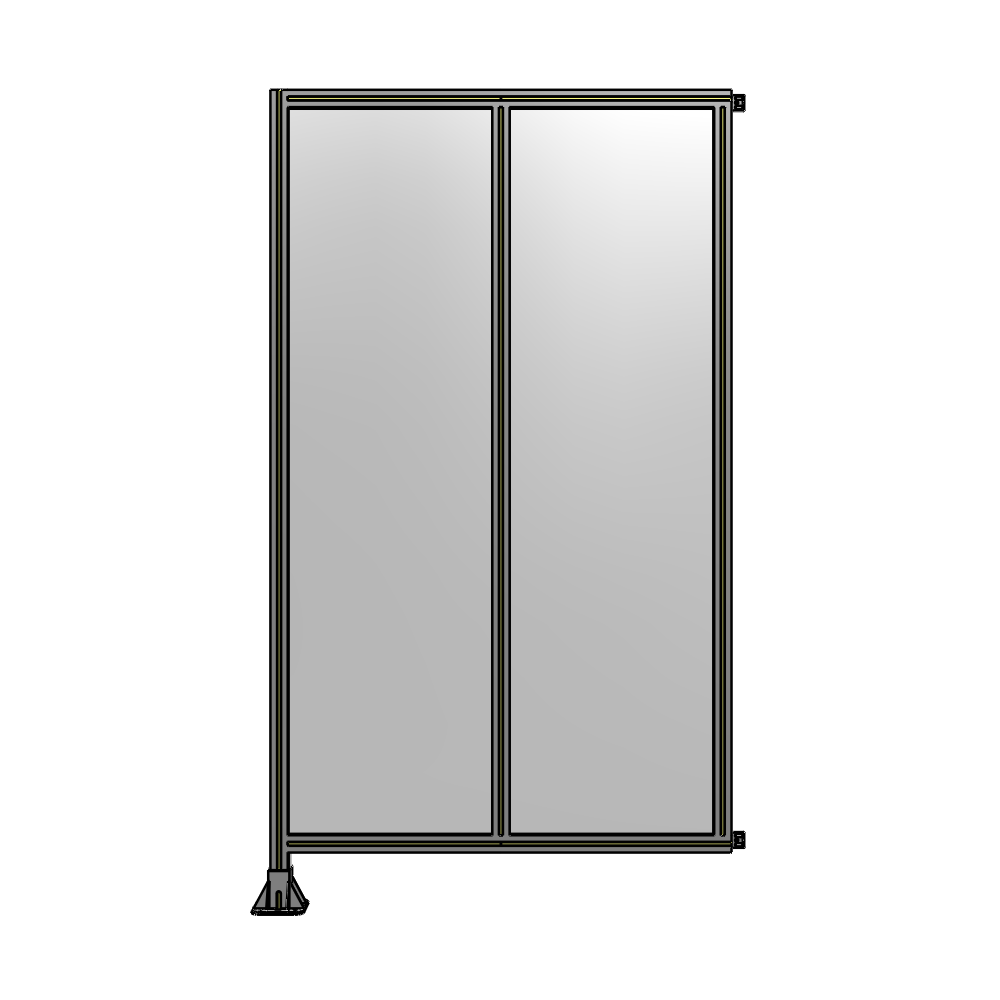 B1-2135-1200-0150-HYPFA DOUBLE PANEL-LEG ON LEFT, HINGE ON RIGHT 2135MM X 1200MM  1/4" POLYCARBONATE, AS A KIT