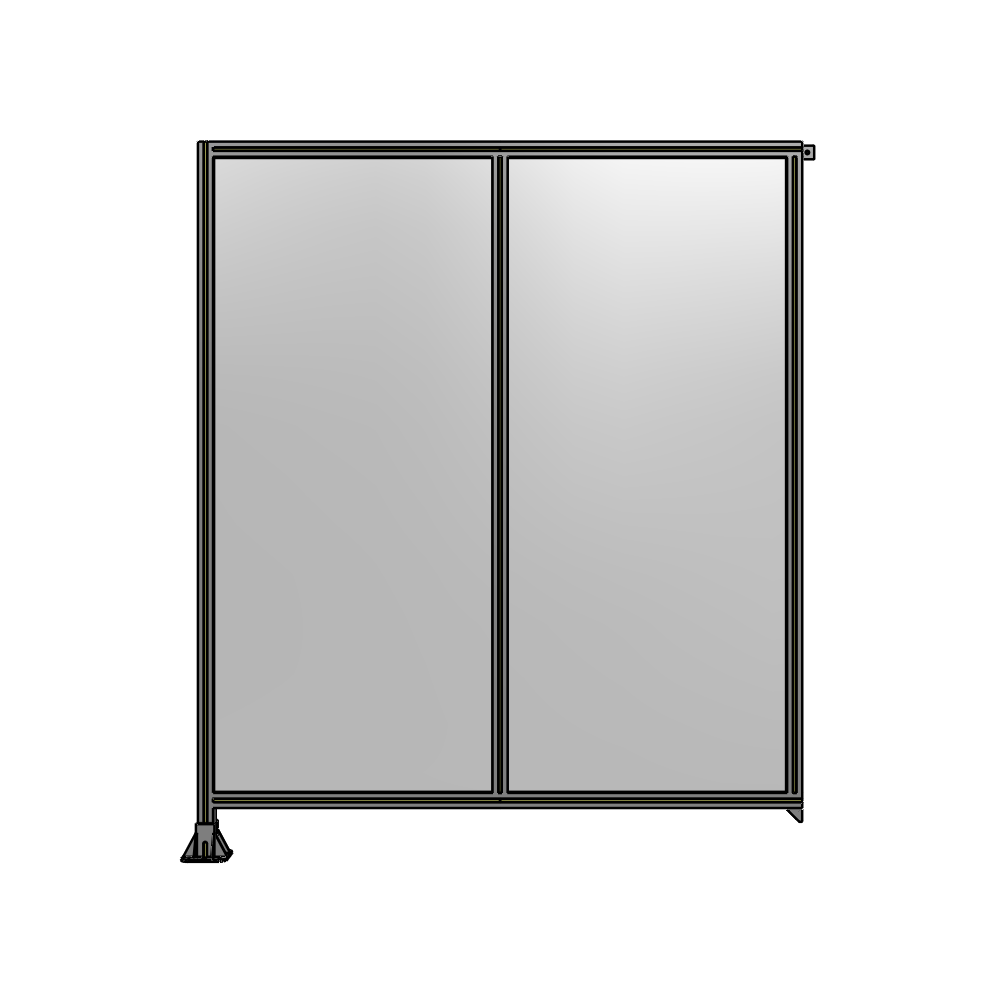 B1-2135-1800-0150-TYPFA DOUBLE PANEL-LEG ON LEFT, TIE PLATE AND ANGLE ON RIGHT 2135MM X 1800MM  1/4" POLYCARBONATE, AS A KIT