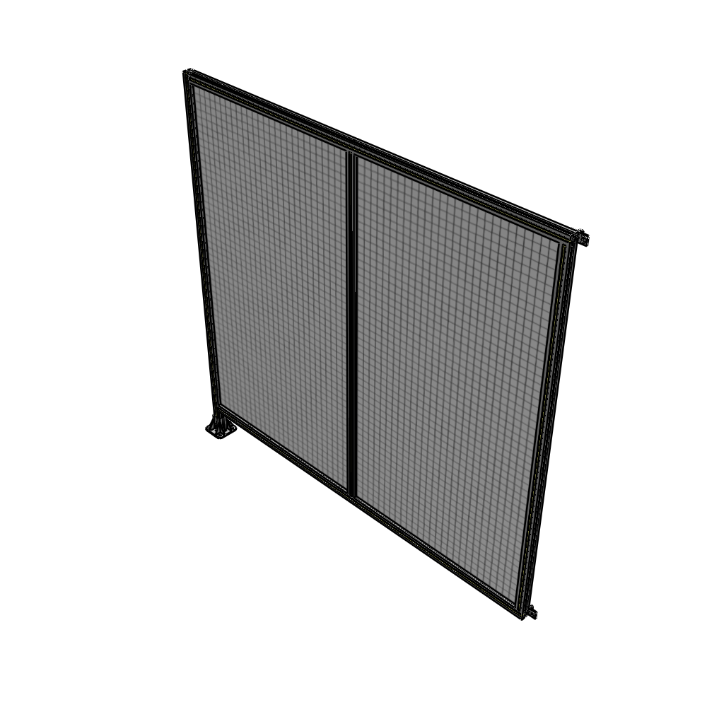 B1-2135-2200-0150-HYMFK DOUBLE PANEL-LEG ON LEFT, HINGE ON RIGHT 2135MM X  2200MM  1" MESH, FULLY ASSEMBLED