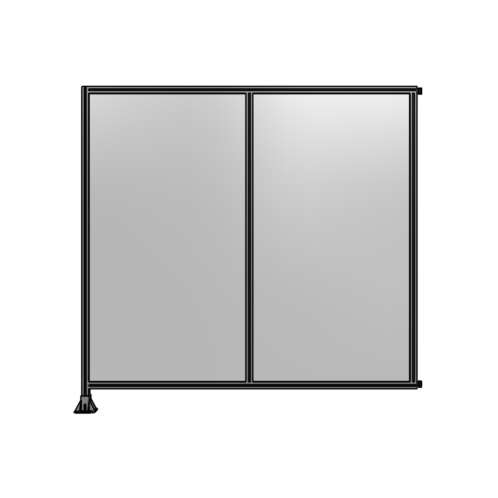 B1-2135-2200-0150-HYPFA DOUBLE PANEL-LEG ON LEFT, HINGE ON RIGHT 2135MM X  2200MM  1/4" POLYCARBONATE, AS A KIT