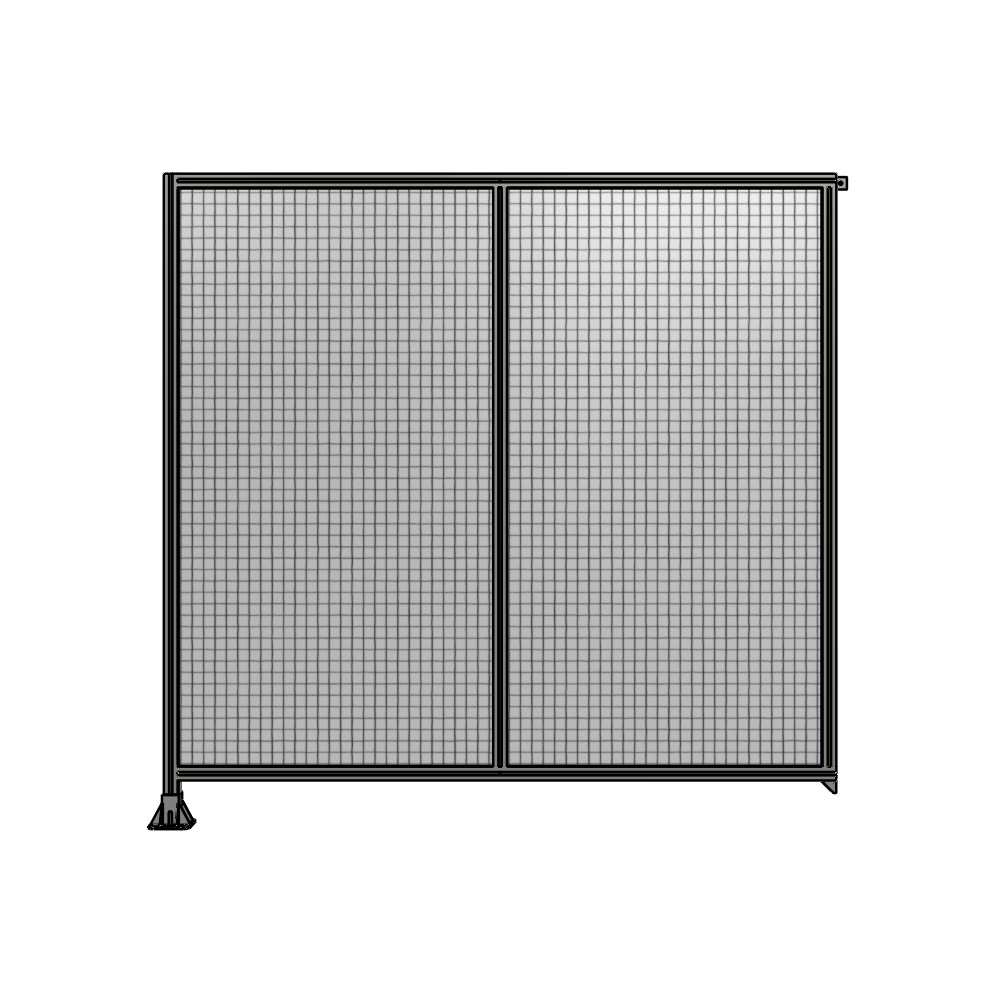 B1-2135-2200-0150-TYMFA DOUBLE PANEL-LEG ON LEFT, TIE PLATE AND ANGLE ON RIGHT 2135MM X  2200MM  1" MESH, FULLY ASSEMBLED