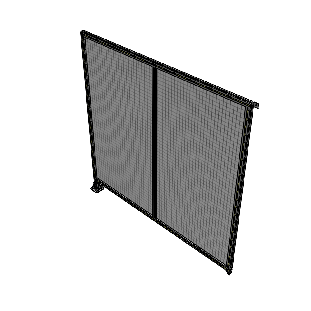 B1-2135-2200-0150-TYMFA DOUBLE PANEL-LEG ON LEFT, TIE PLATE AND ANGLE ON RIGHT 2135MM X  2200MM  1" MESH, FULLY ASSEMBLED