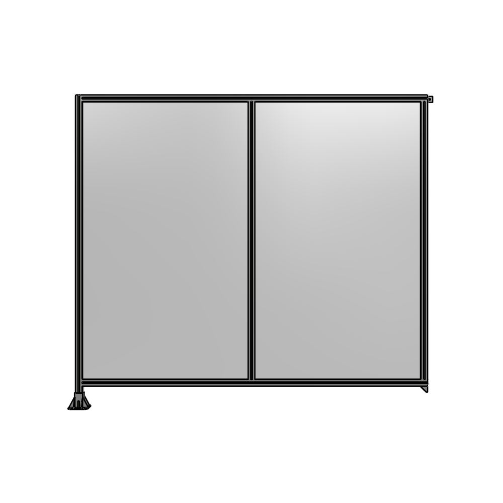 B1-2135-2400-0150-TYPFK DOUBLE PANEL-LEG ON LEFT, TIE PLATE AND ANGLE ON RIGHT 2135MM X 2400MM  1/4" POLYCARBONATE, AS A KIT