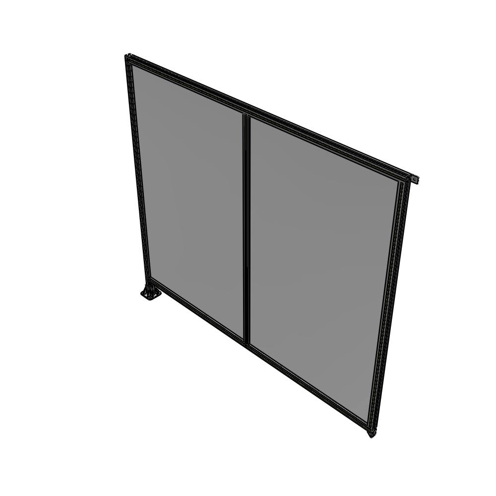 B1-2135-2400-0150-TYPFK DOUBLE PANEL-LEG ON LEFT, TIE PLATE AND ANGLE ON RIGHT 2135MM X 2400MM  1/4" POLYCARBONATE, AS A KIT