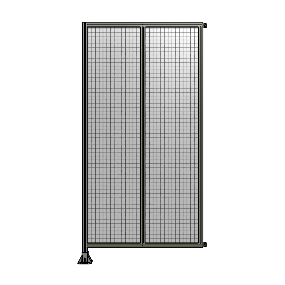 B1-2400-1200-0150-HYMFA DOUBLE PANEL-LEG ON LEFT, HINGE ON RIGHT 2400MM X 1200MM  1" MESH, FULLY ASSEMBLED