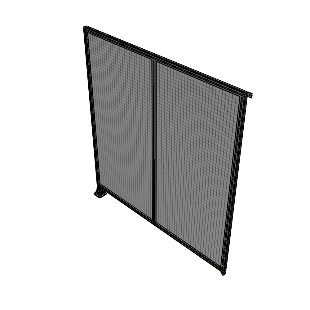 B1-2400-2200-0150-TYMFK DOUBLE PANEL-LEG ON LEFT, TIE PLATE AND ANGLE ON RIGHT 2400MM X 2200MM  1" MESH, FULLY ASSEMBLED