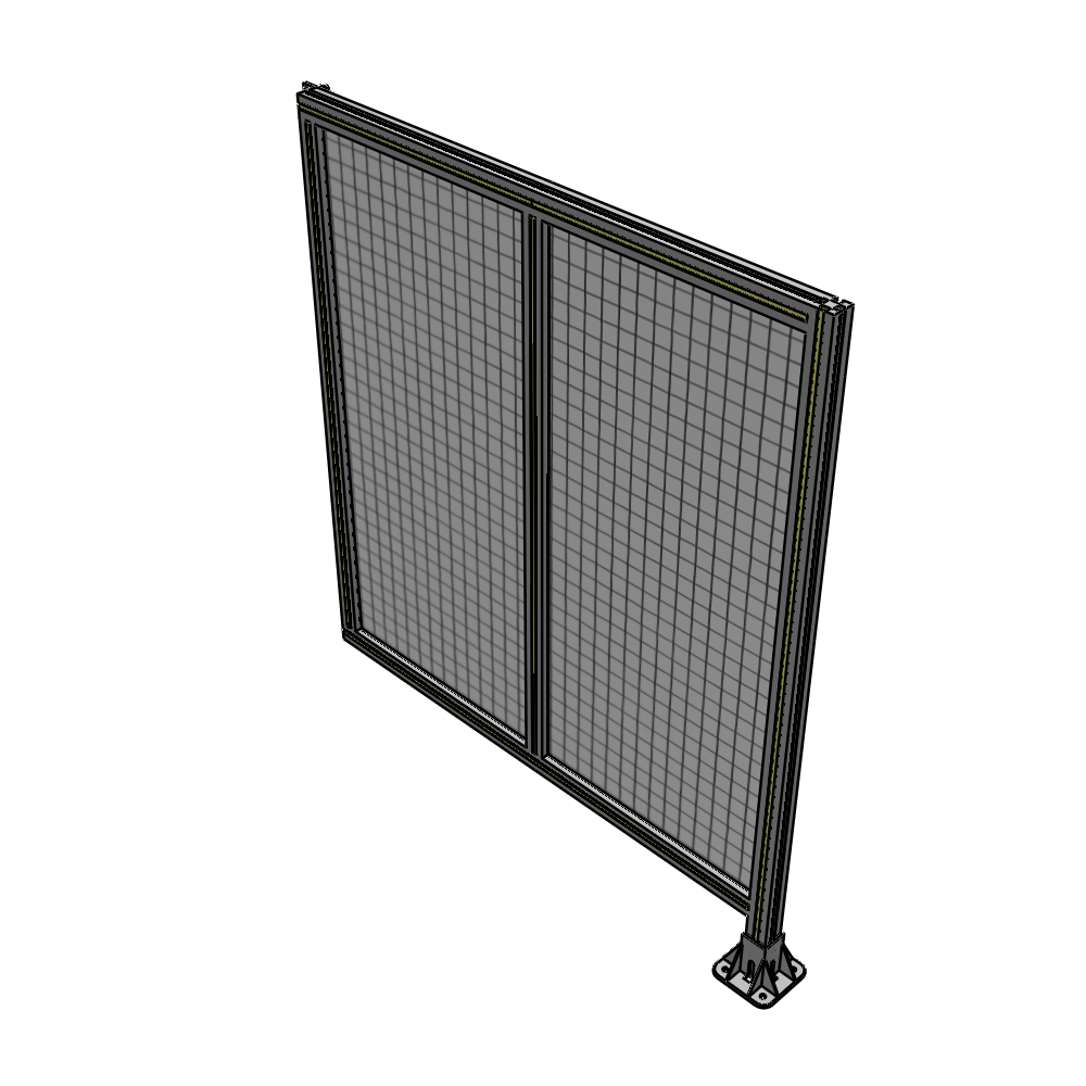 B2-1400-1200-0150-HYMFA DOUBLE PANEL-LEG ON RIGHT, HINGE ON LEFT 1400MM X 1200MM 1" MESH, FULLY ASSEMBLED