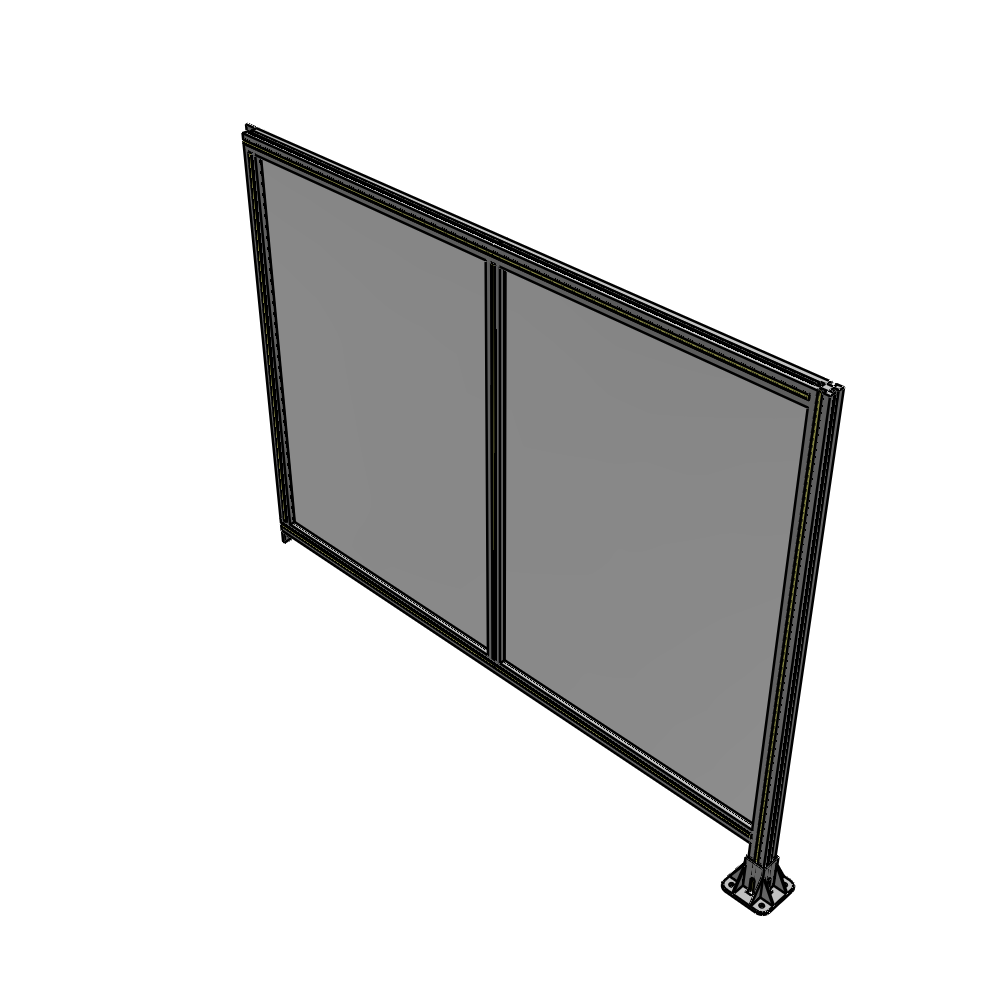 B2-1400-1800-0150-TYPFK DOUBLE PANEL-LEG ON RIGHT, TIE PLATE AND ANGLE ON LEFT 1400MM X 1800MM 1/4" POLYCARBONATE, AS A KIT