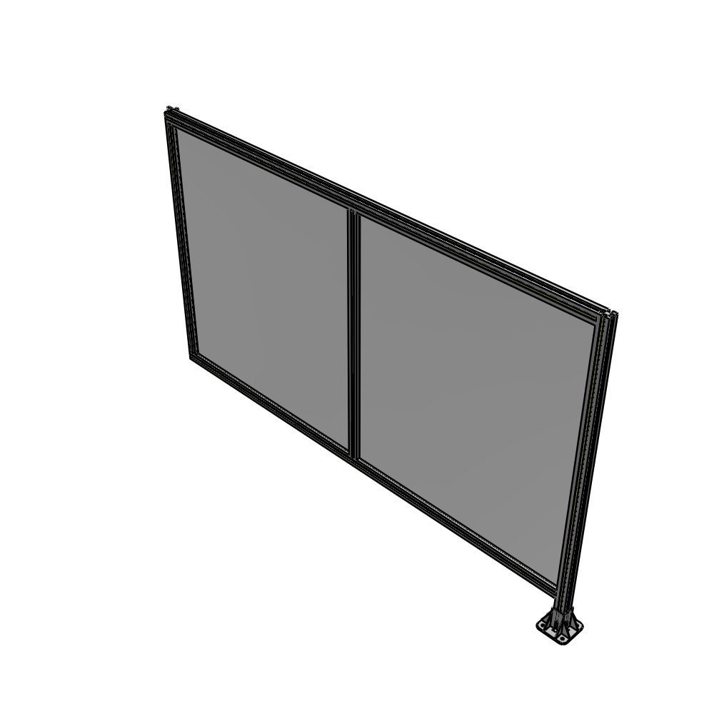 B2-1400-2200-0150-HYPFK DOUBLE PANEL-LEG ON RIGHT, HINGE ON LEFT 1400MM X 2200MM 1/4" POLYCARB, ASSEMBLED