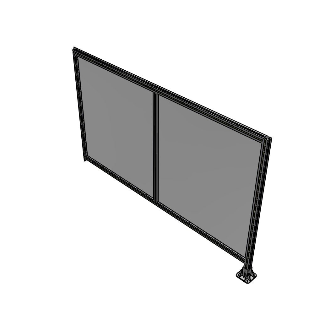 B2-1400-2200-0150-TYPFA DOUBLE PANEL-LEG ON RIGHT, TIE PLATE AND ANGLE ON LEFT 1400MM X 2200MM 1/4" POLYCARBONATE, AS A KIT