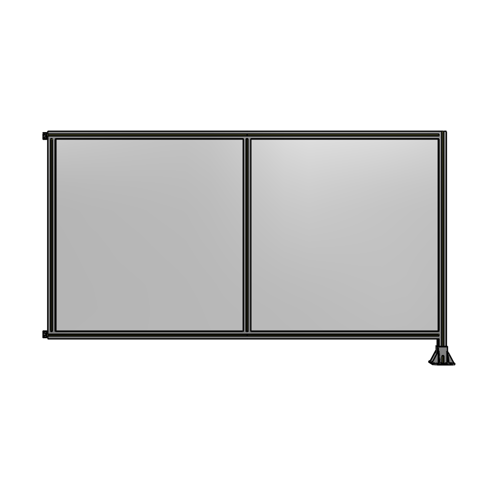 B2-1400-2400-0150-HYPFK DOUBLE PANEL-LEG ON RIGHT, HINGE ON LEFT 1400MM X 2400MM 1/4" POLYCARB, ASSEMBLED