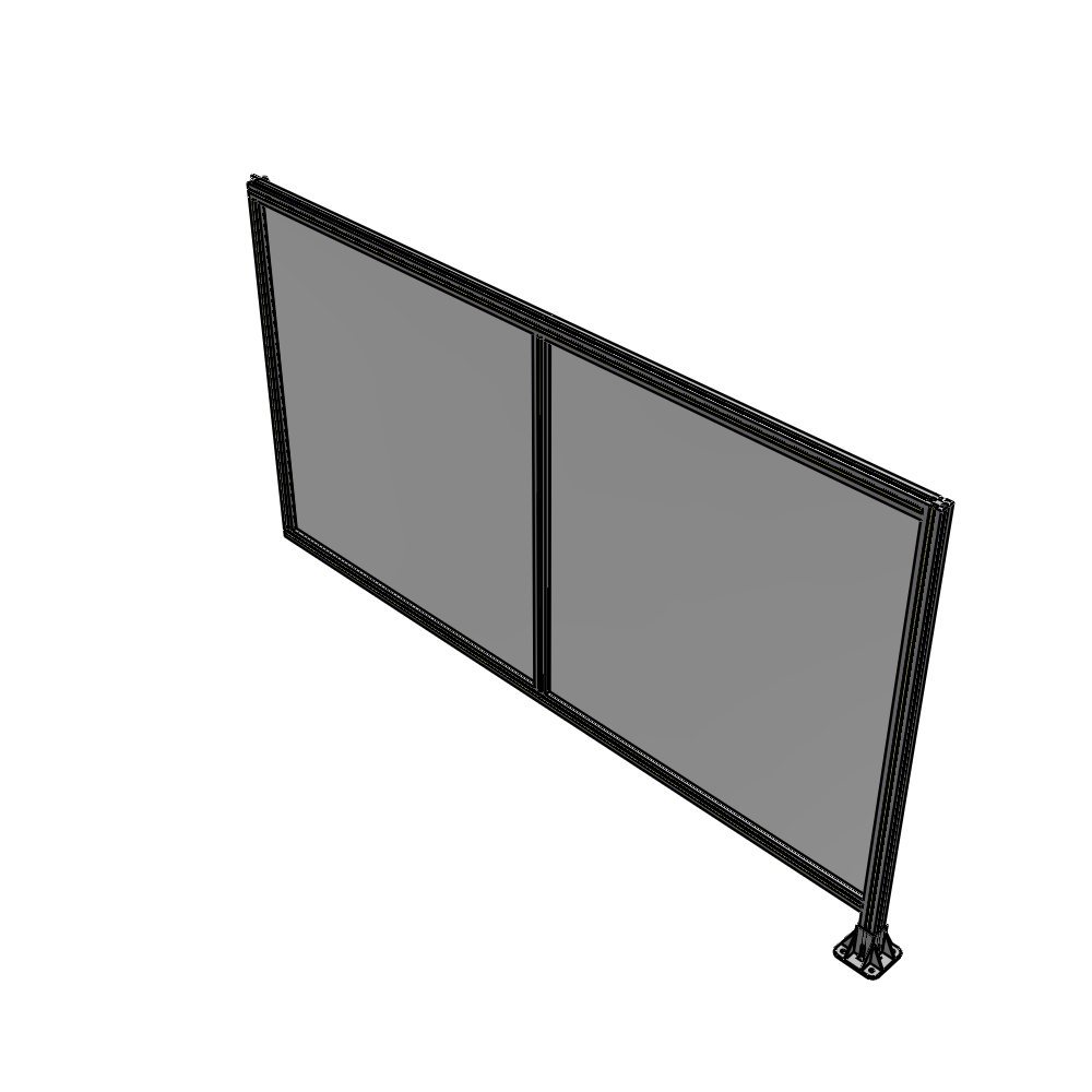 B2-1400-2400-0150-HYPFK DOUBLE PANEL-LEG ON RIGHT, HINGE ON LEFT 1400MM X 2400MM 1/4" POLYCARB, ASSEMBLED