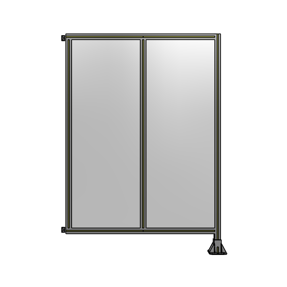 B2-1700-1200-0150-HYPFK DOUBLE PANEL-LEG ON RIGHT, HINGE ON LEFT 1700MM X 1200MM  1/4" POLYCARB, ASSEMBLED