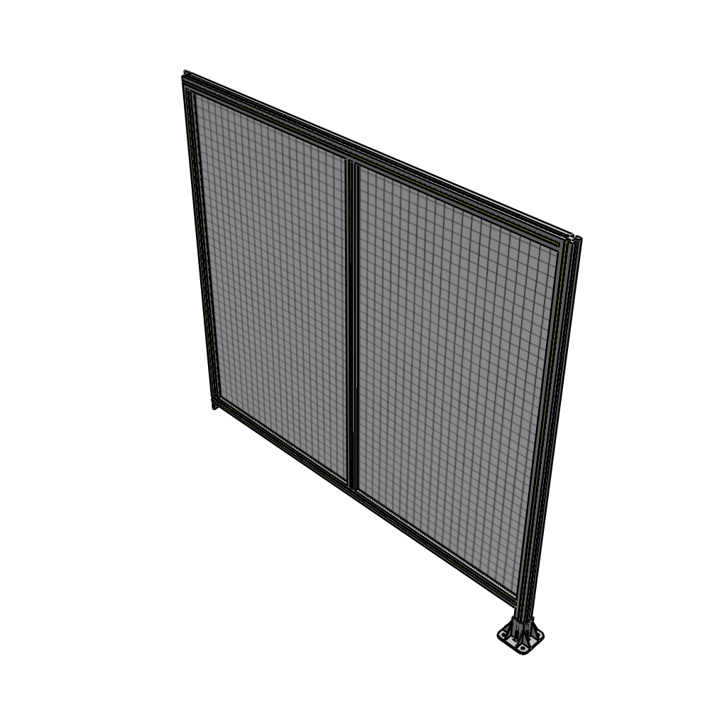 B2-1700-1800-0150-TYMFA DOUBLE PANEL-LEG ON RIGHT, TIE PLATE AND ANGLE ON LEFT 1700MM X 1800MM 1" MESH, FULLY ASSEMBLED