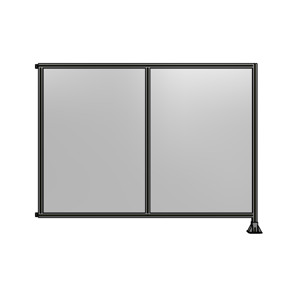 B2-1700-2200-0150-HYPFA DOUBLE PANEL-LEG ON RIGHT, HINGE ON LEFT 1700MM X 2200MM 1/4" POLYCARB, ASSEMBLED