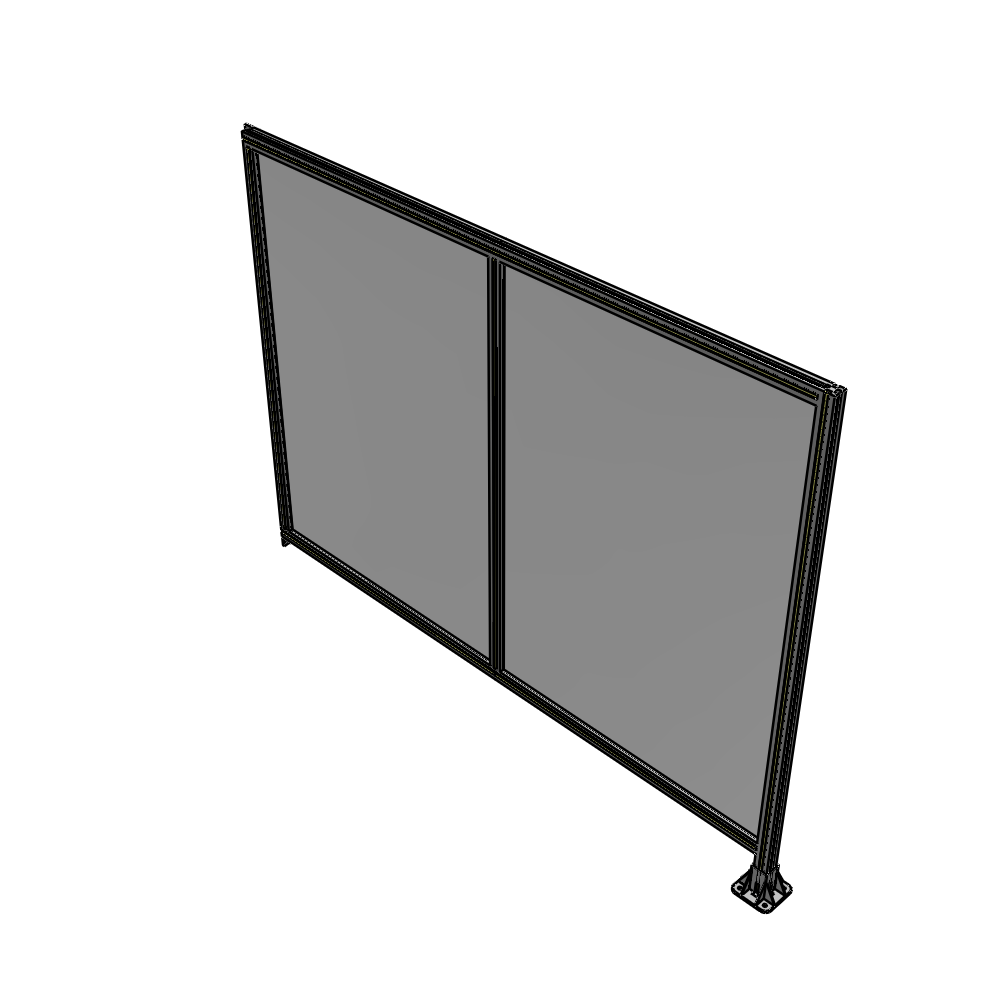 B2-1700-2200-0150-TYPFK DOUBLE PANEL-LEG ON RIGHT, TIE PLATE AND ANGLE ON LEFT 1700MM X 2200MM 1/4" POLYCARBONATE, AS A KIT