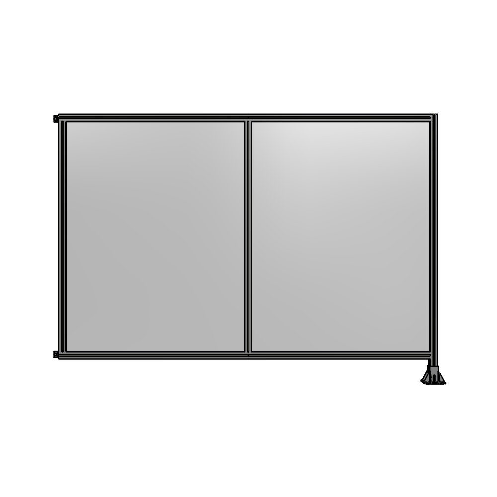 B2-1700-2400-0150-HYPFK DOUBLE PANEL-LEG ON RIGHT, HINGE ON LEFT 1700MM X 2400MM  1/4" POLYCARBONATE, AS A KIT