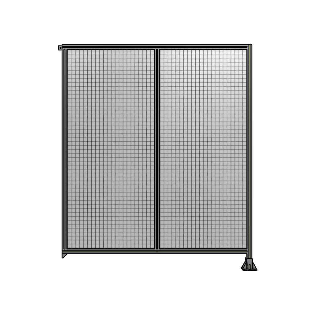 B2-2135-1800-0150-TYMFK DOUBLE PANEL-LEG ON RIGHT, TIE PLATE AND ANGLE ON LEFT 2135MM X 1800MM 1" MESH, FULLY ASSEMBLED