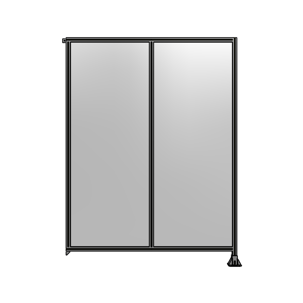 B2-2400-1800-0150-TYPFA DOUBLE PANEL-LEG ON RIGHT, TIE PLATE AND ANGLE ON LEFT 2400MM X 1800MM  1/4" POLYCARBONATE, AS A KIT