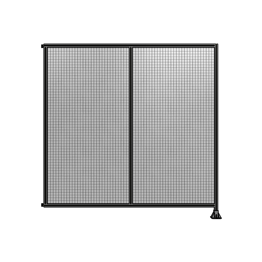 B2-2400-2400-0150-HYMFK DOUBLE PANEL-LEG ON RIGHT, HINGE ON LEFT 2400MM X 2400MM  1" MESH, FULLY ASSEMBLED