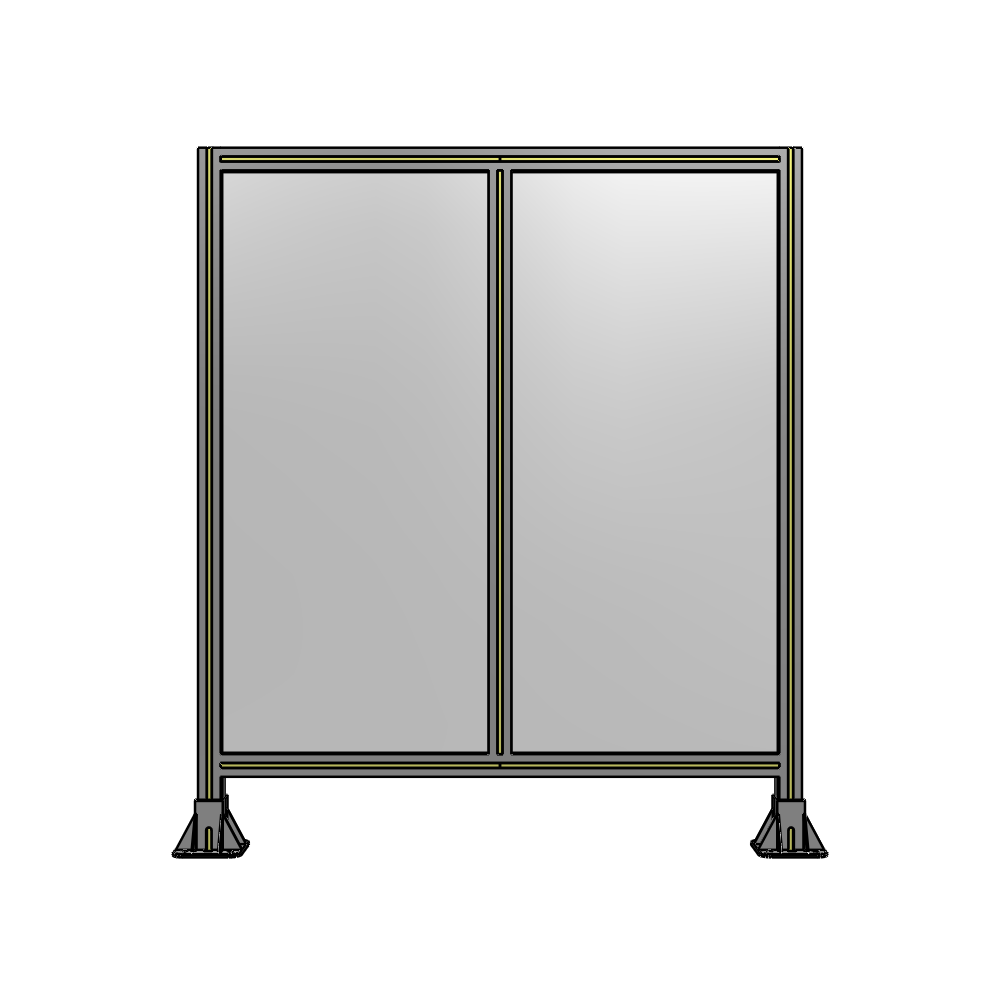 B3-1400-1200-0150-ZYPFK DOUBLE PANEL-LEG ON EACH SIDE 1400MM X 1200MM 1/4" POLYCARBONATE, AS A KIT